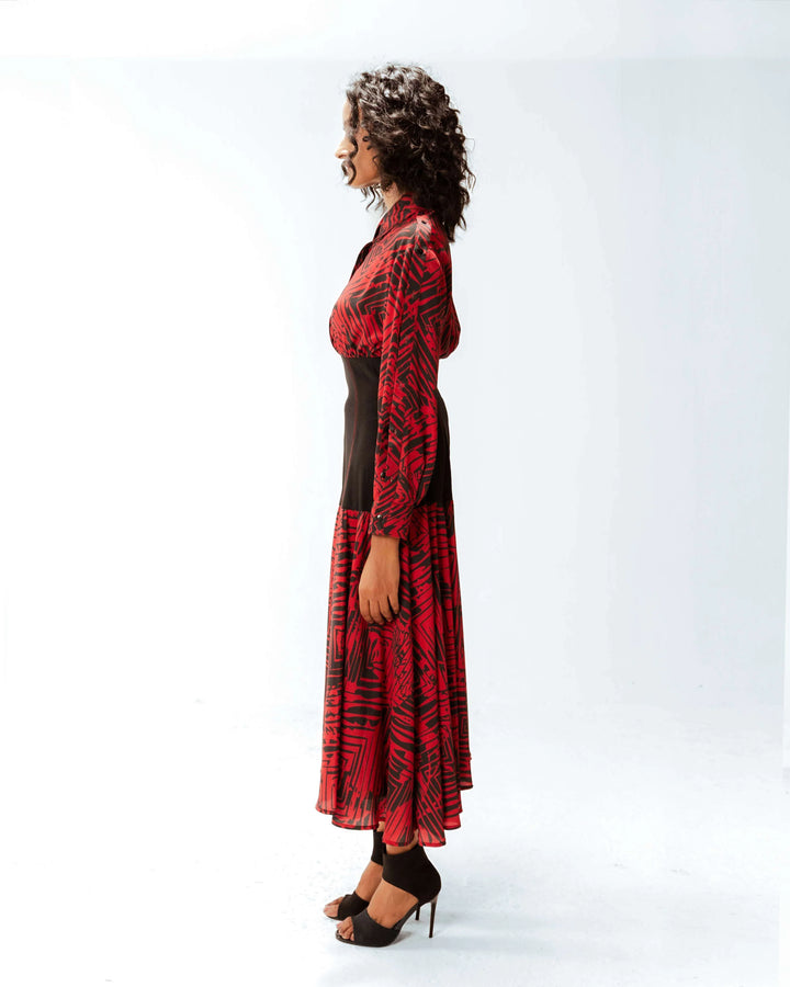 Florix print Samira crepe  dress