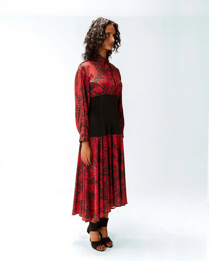 Florix print Samira crepe  dress