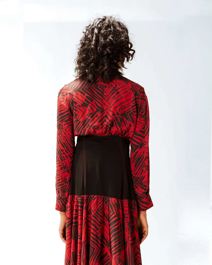 Florix print Samira crepe  dress