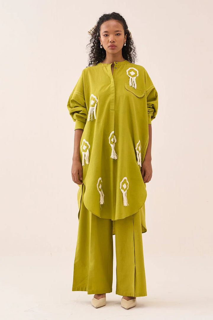 Fringe Bat Sleeve Shirt Co-Ord (Set Of 2)
