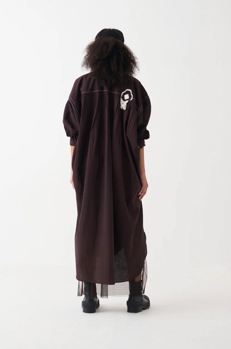 Fringe Bat Sleeve Dress