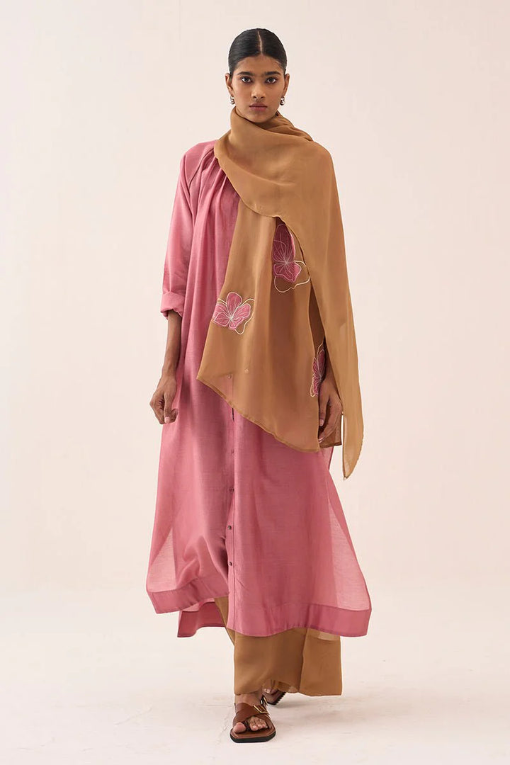 Gather Neck Shirt Co-Ord (Set Of 3)