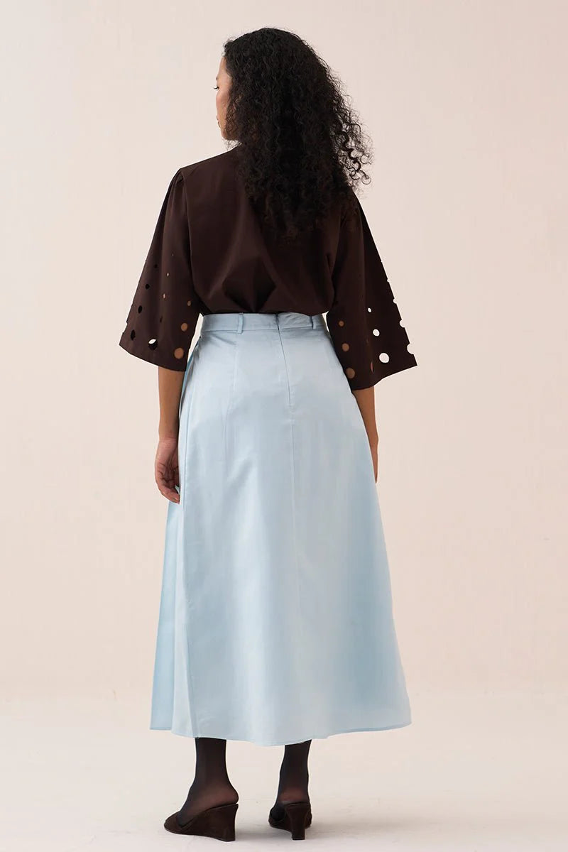 Gathered Emb. Top Co-Ord