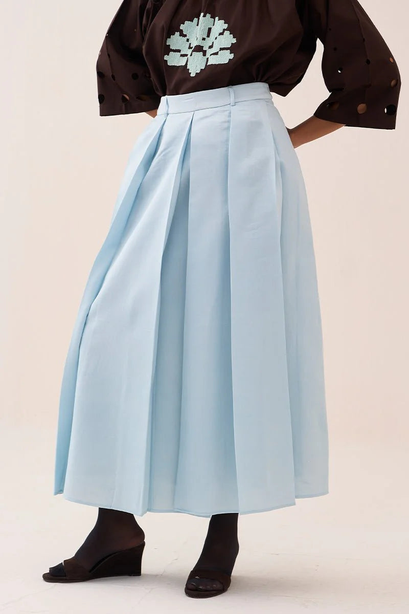 Gathered Emb. Top Co-Ord