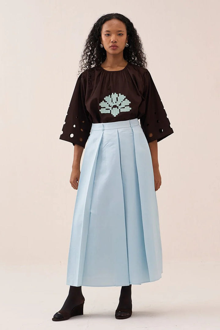 Gathered Emb. Top