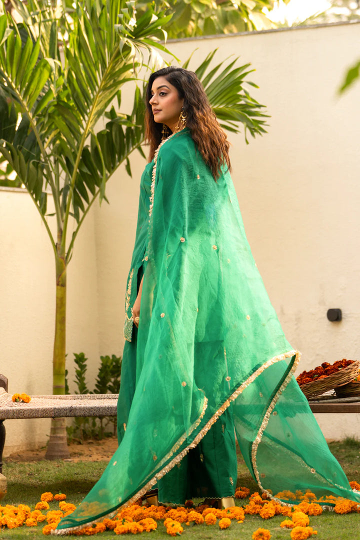 Green Boota Aari Sharara