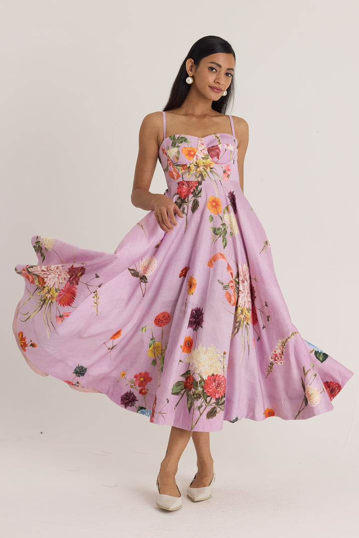 Giggle Berry Flared Bralette Dress