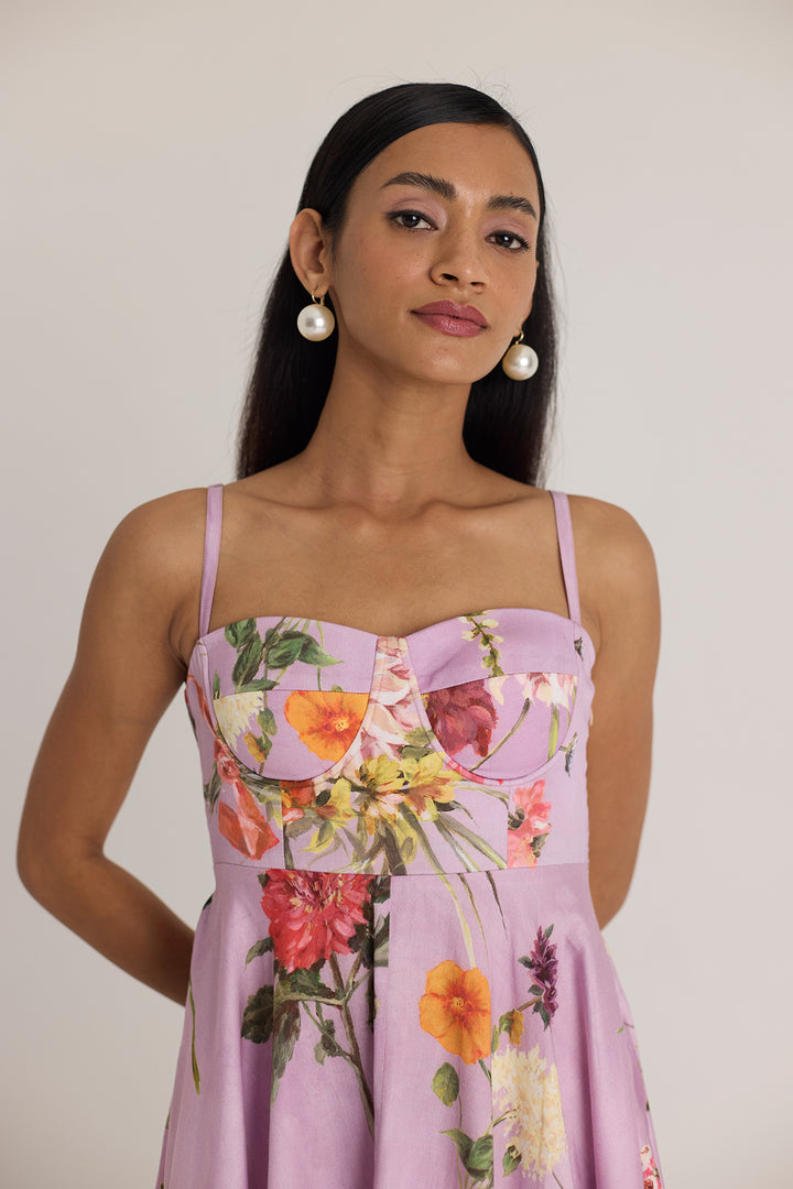 Giggle Berry Flared Bralette Dress