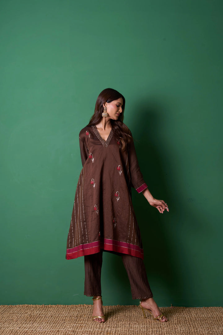 Glee Brown Kurta (Set of 2)