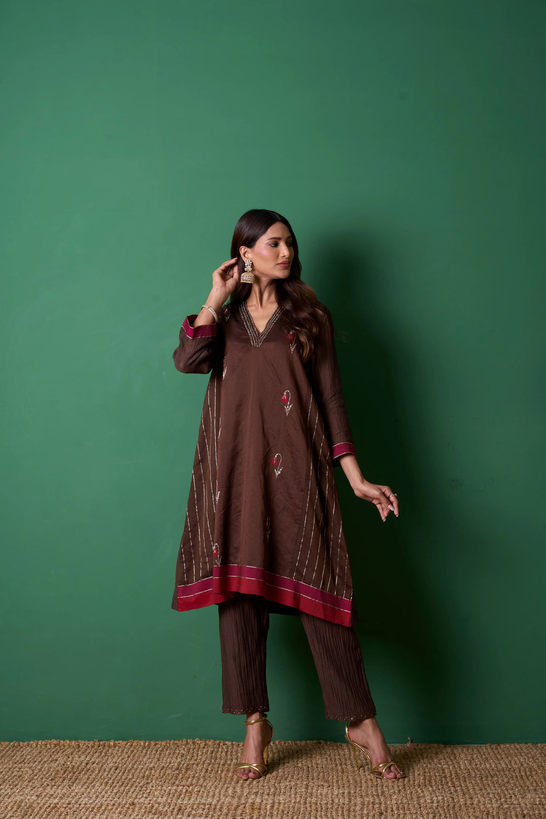 Glee Brown Kurta (Set of 2)