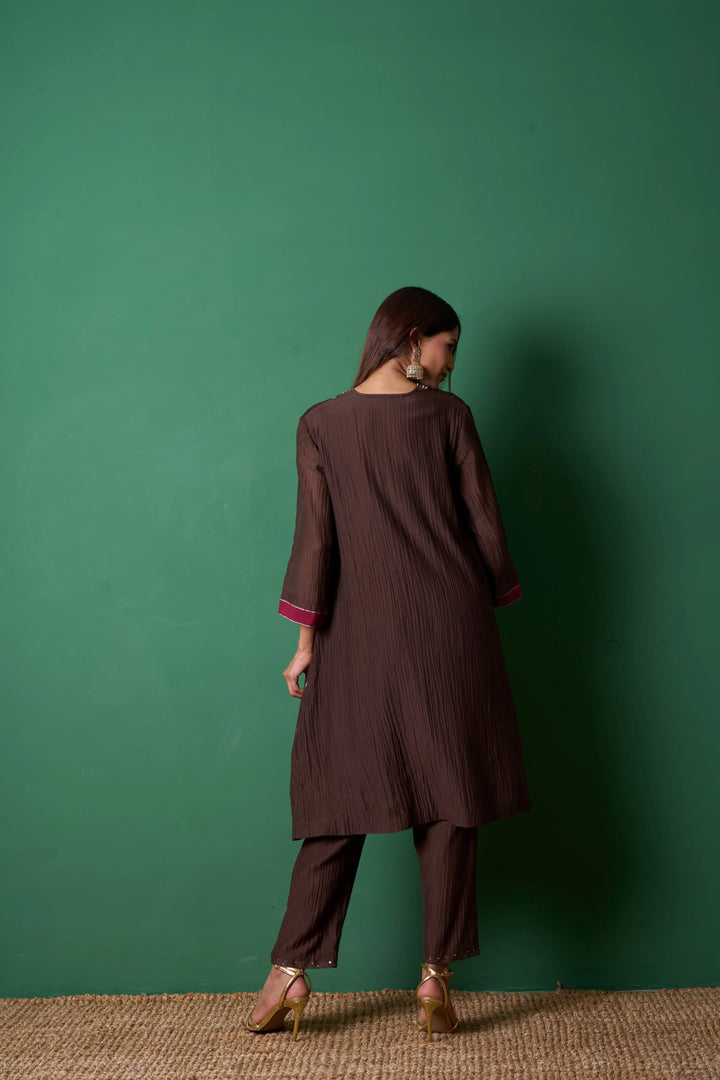 Glee Brown Kurta (Set of 3)