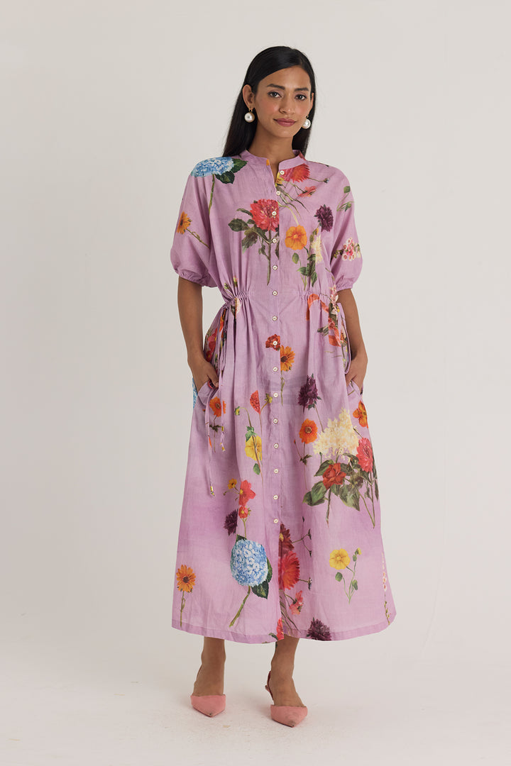 Giggle Berry Lilac Side Tie up Dress