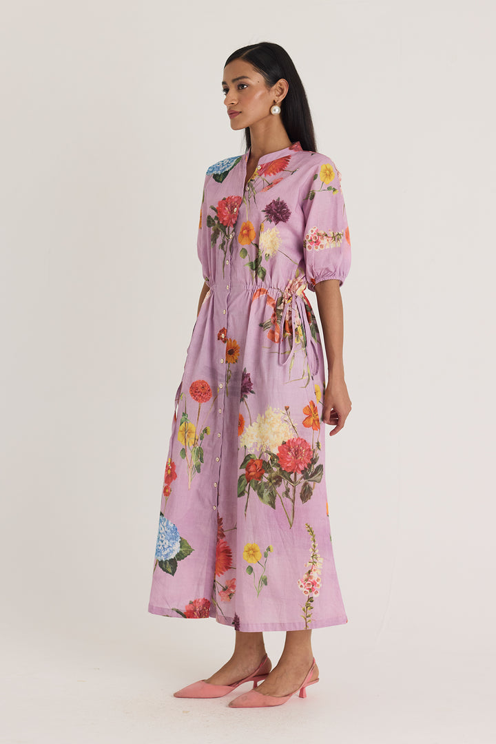 Giggle Berry Lilac Side Tie up Dress