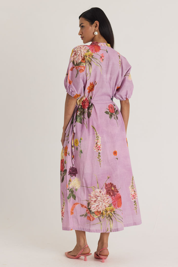 Giggle Berry Lilac Side Tie up Dress