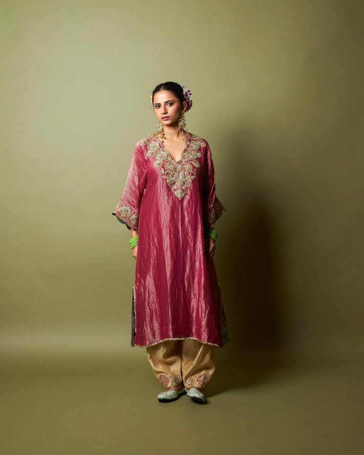 Gulnaar embroidered kaftan set
