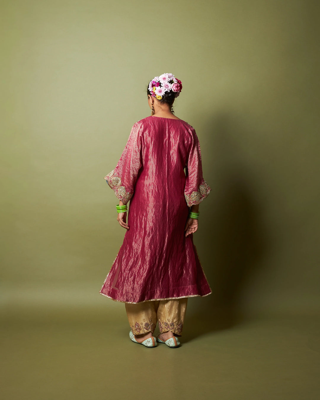 Gulnaar embroidered kaftan set