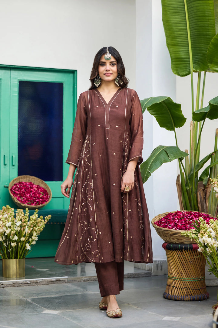 Gulkandi Motichoor Kurta Set