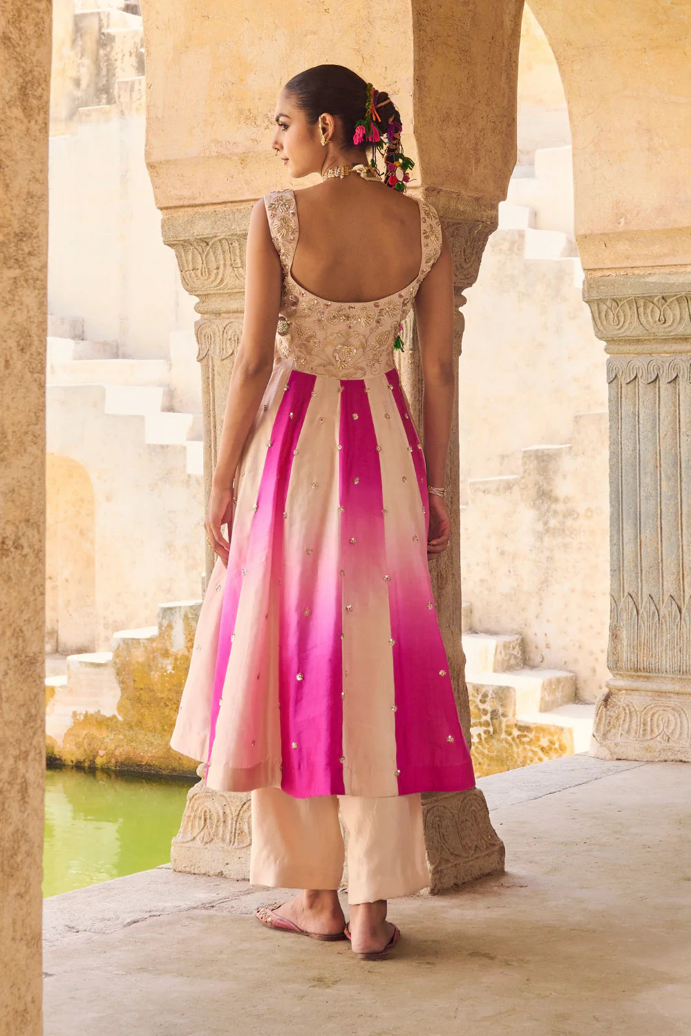 Gul-Mohar Anarkali Set