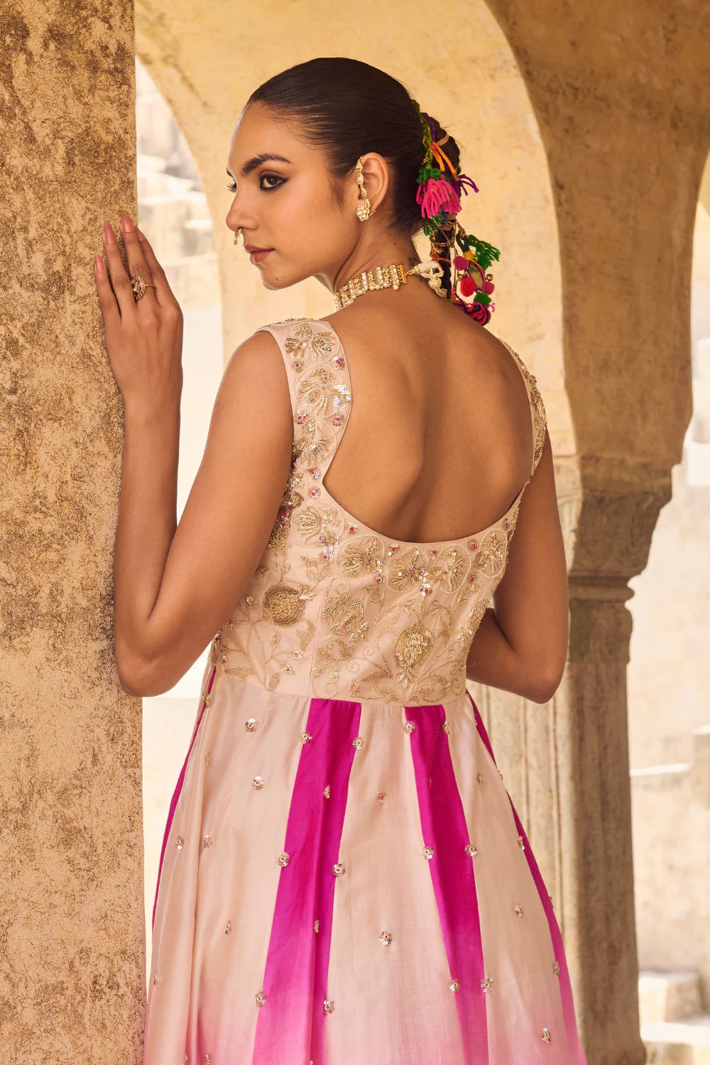 Gul-Mohar Anarkali Set