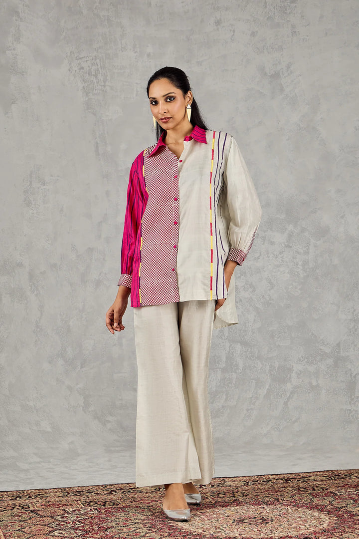 Grey Block Printed Patch Co-Ord Set