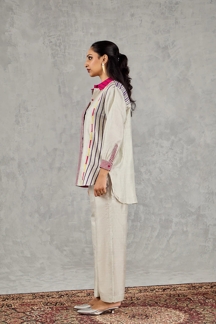 Grey Block Printed Patch Co-Ord Set