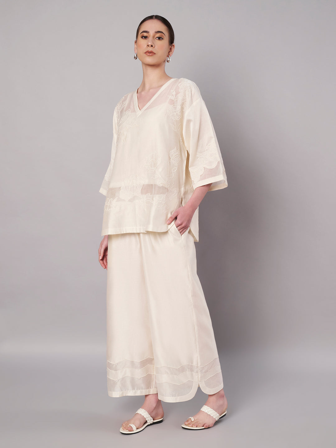 Garden Sheer Set - Ivory