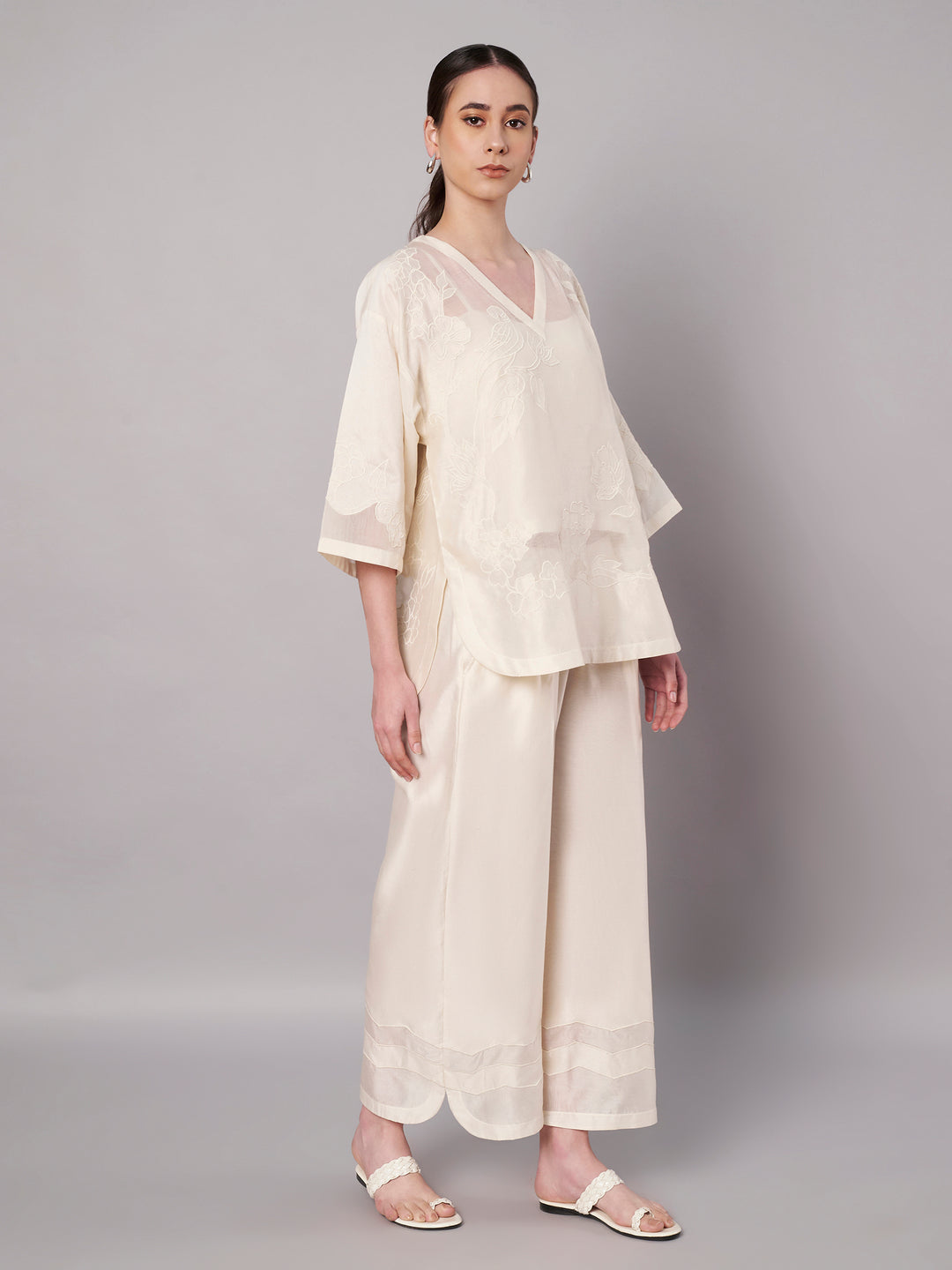 Garden Sheer Set - Ivory