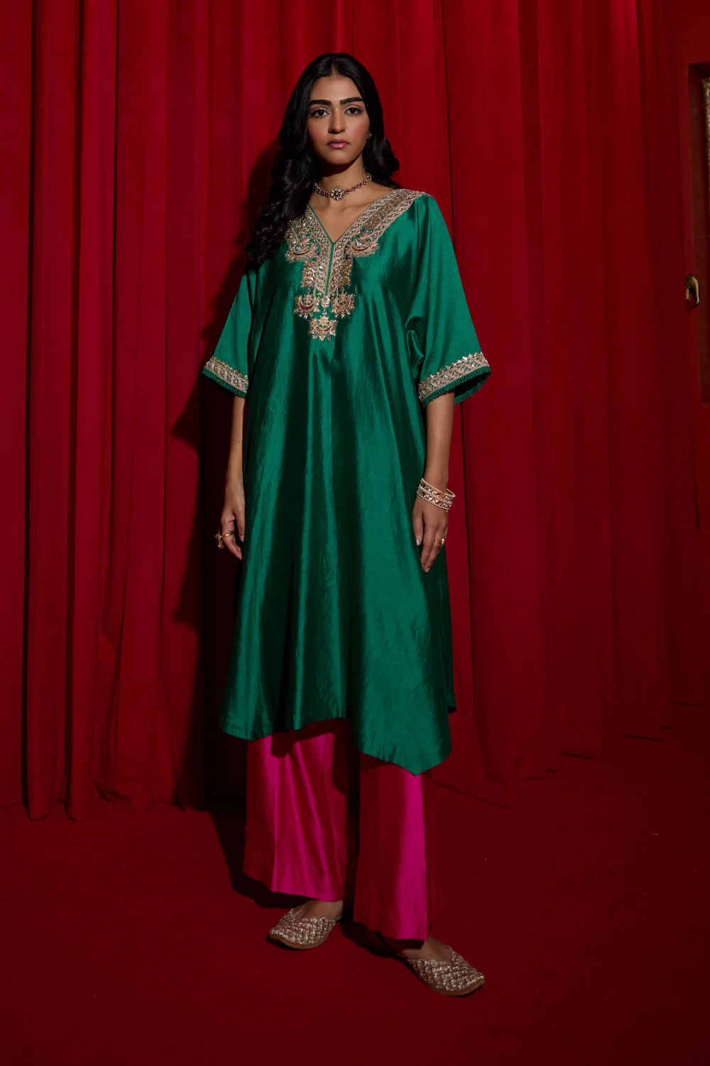 Haryali Banni Kaftan