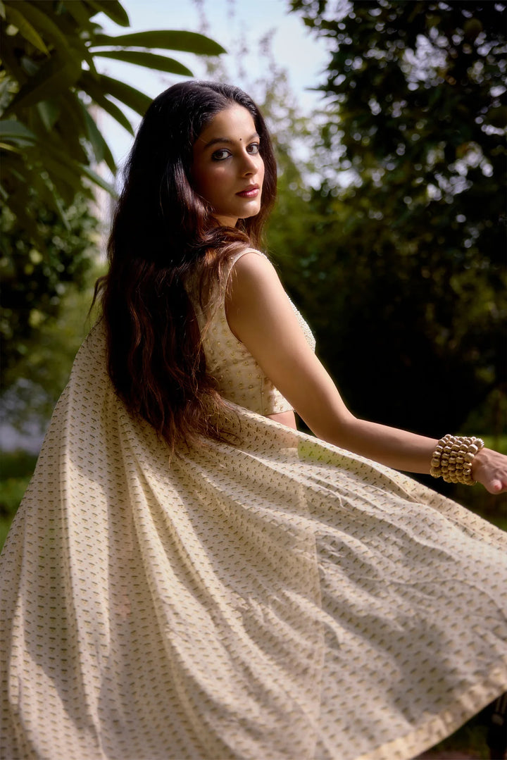 Haseena Cream Saree