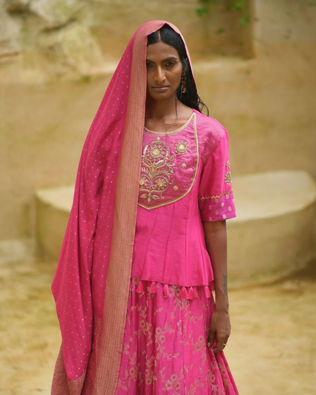 Top With Skirt and Dupatta