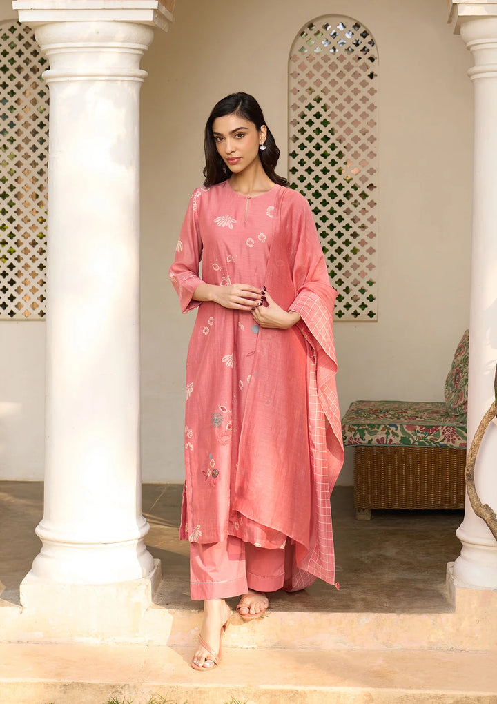 Hibiscus Floral Kurta Set