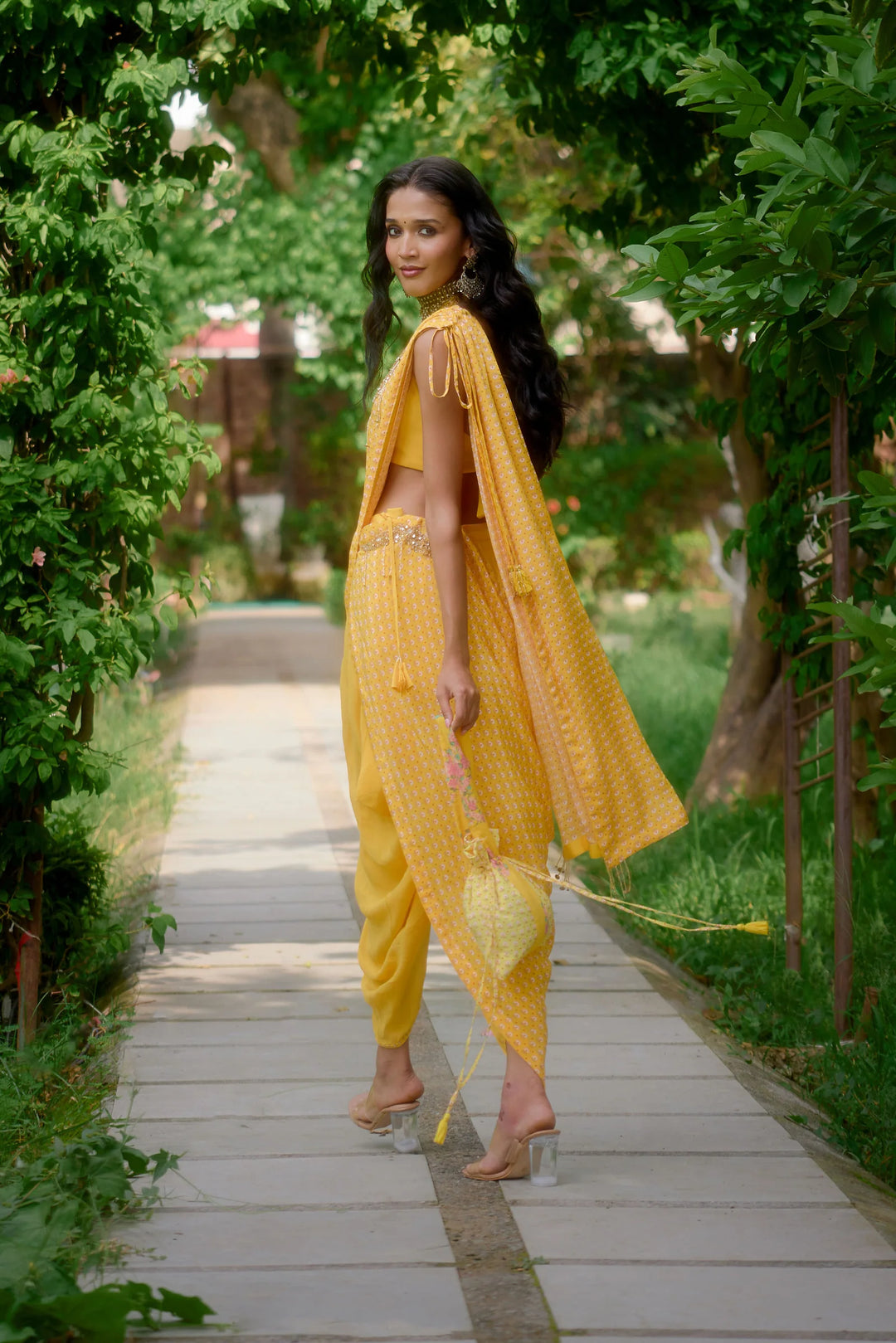 Haseena Yellow Saree