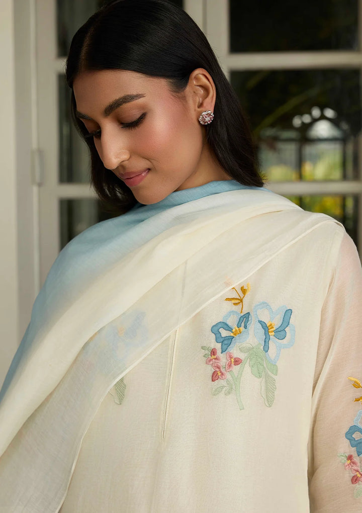 Ivory Floral Kurta Set