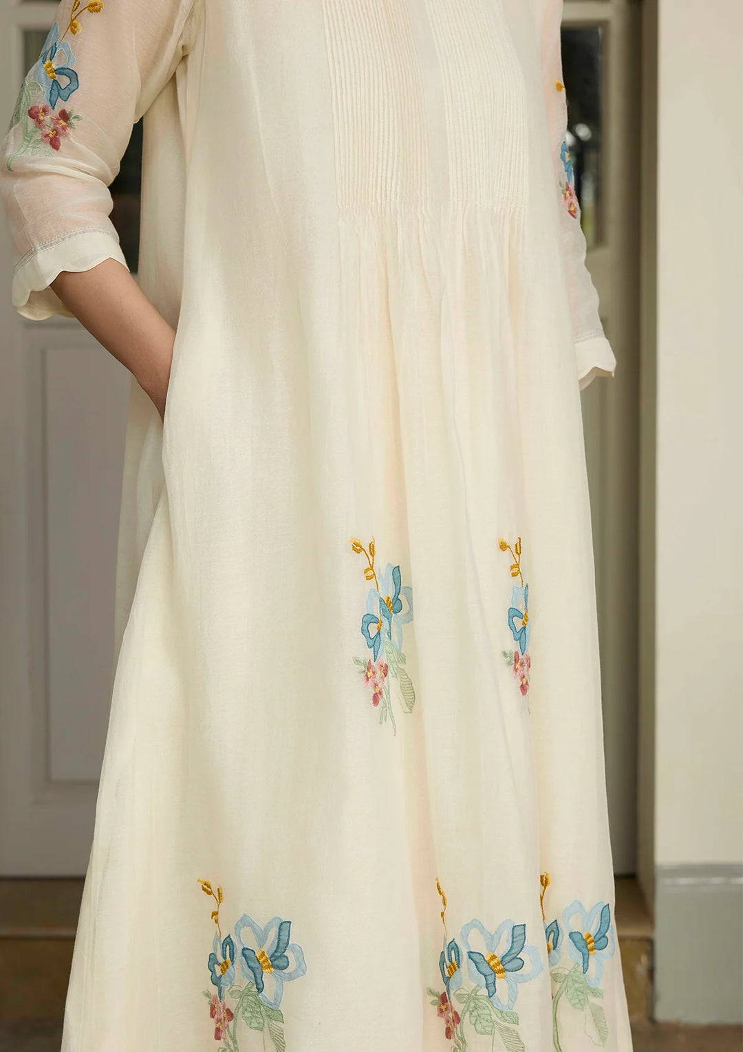 Ivory Pintuck Co-ord Set