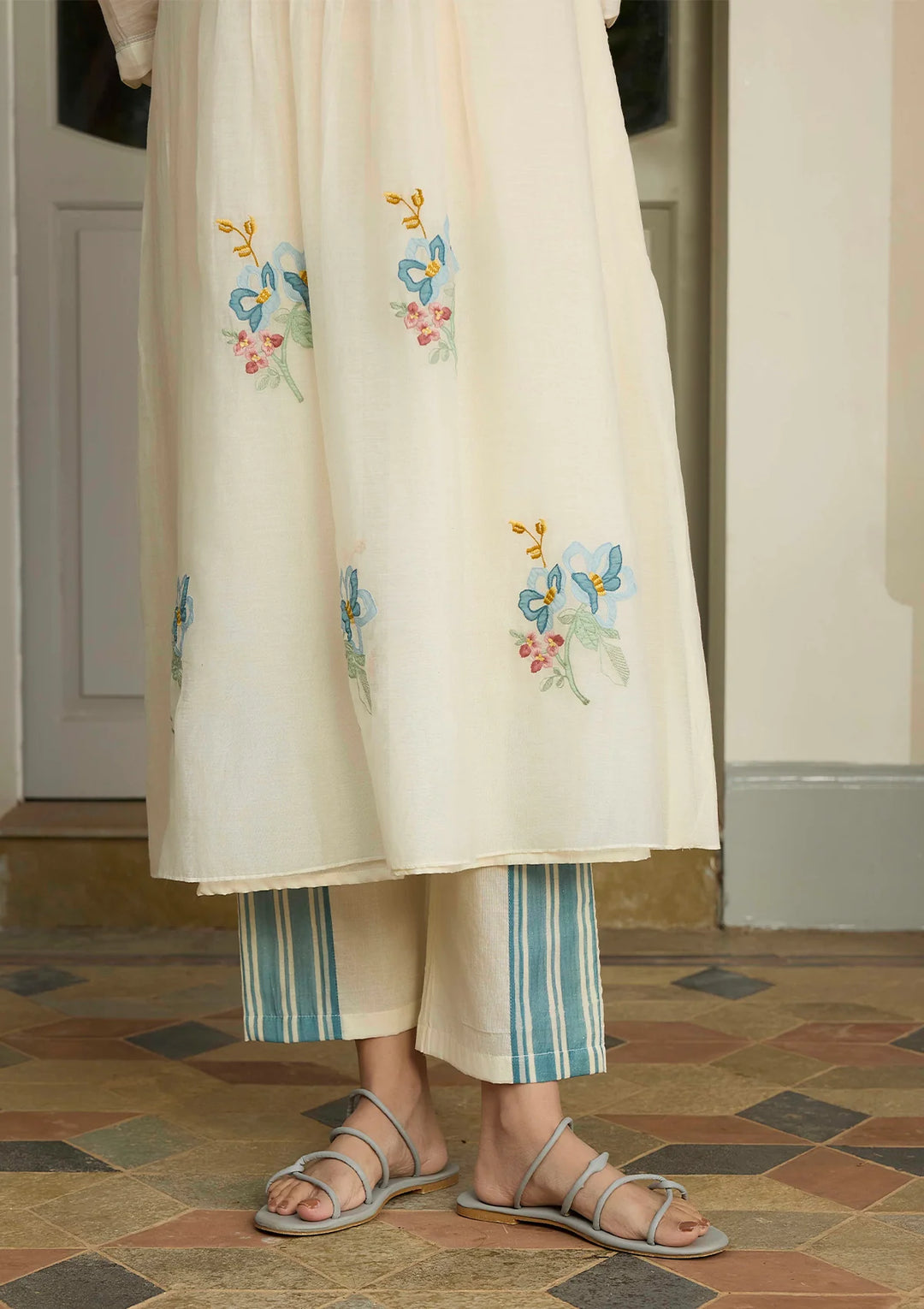 Ivory Pintuck Co-ord Set