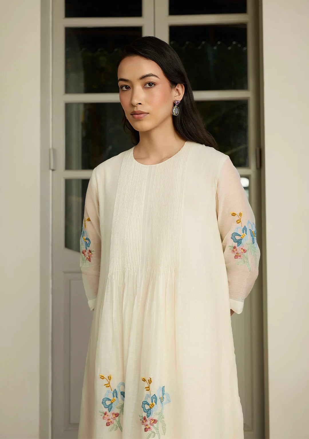 Ivory Pintuck Co-ord Set