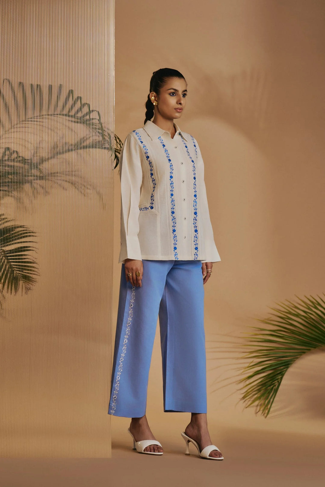Origani Ivory Blue Reverie Shirt