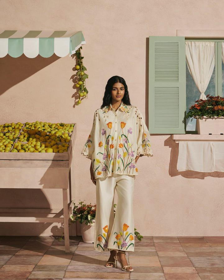 Ivory Tulip Pants