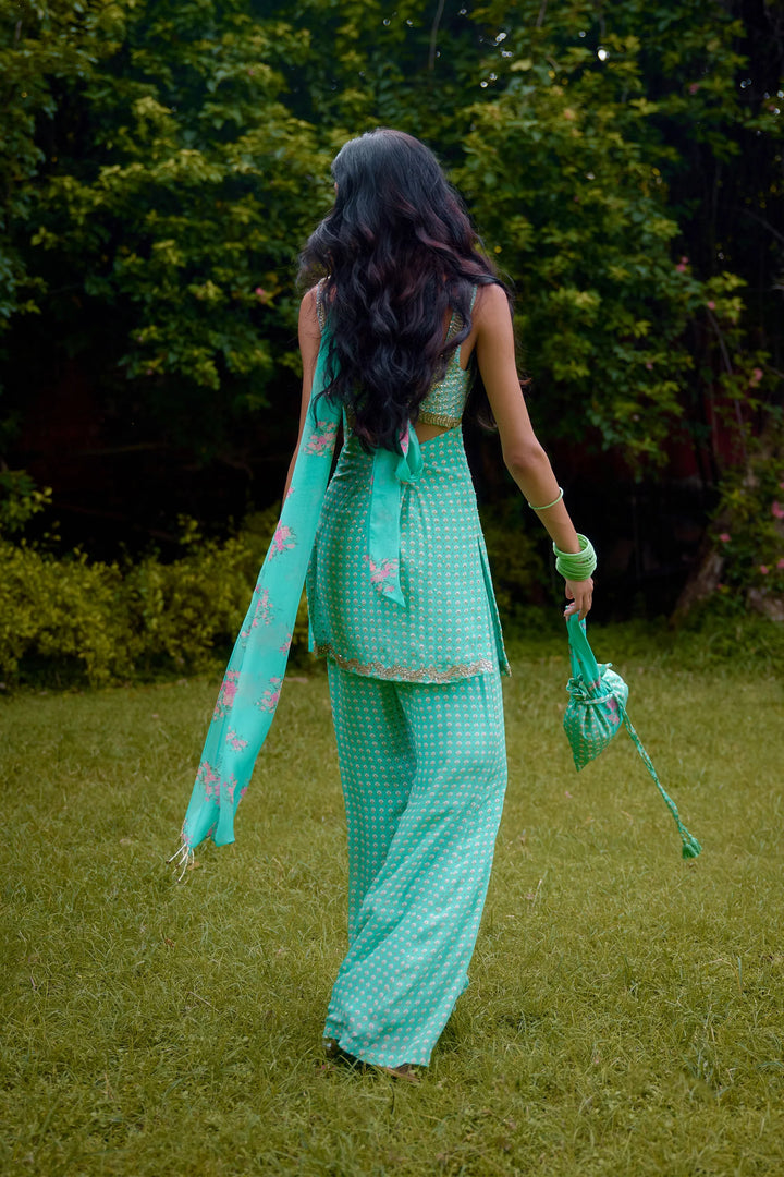 Janeman Aqua Short Kurta