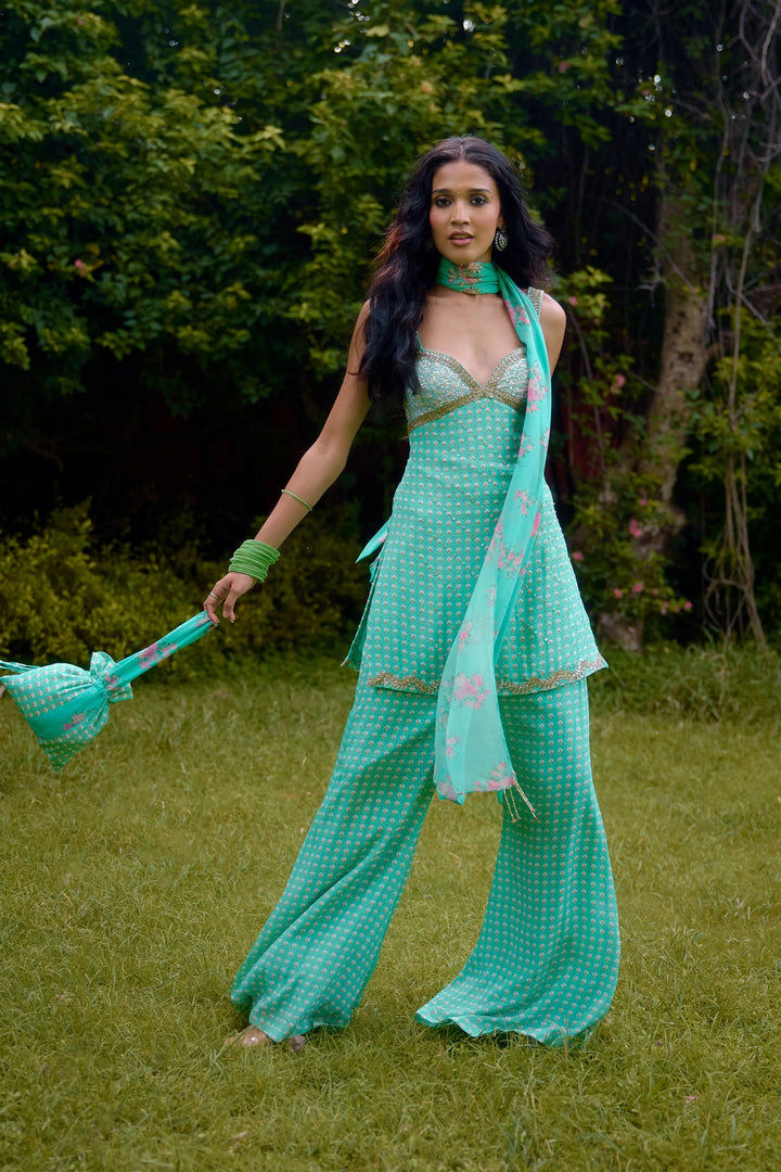 Janeman Aqua Short Kurta