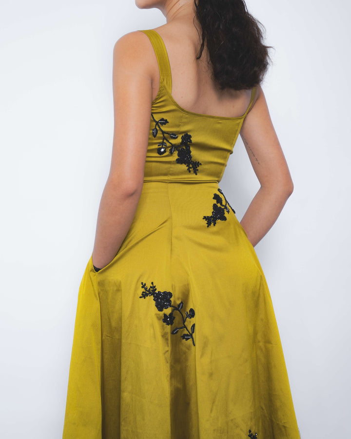 Kaika Embroidered Strap Dress