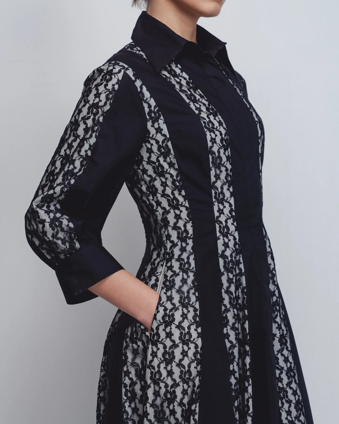 Lace Panelled Dress