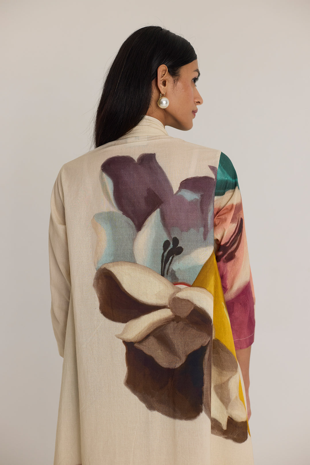 Lila Long V Neck Kurta
