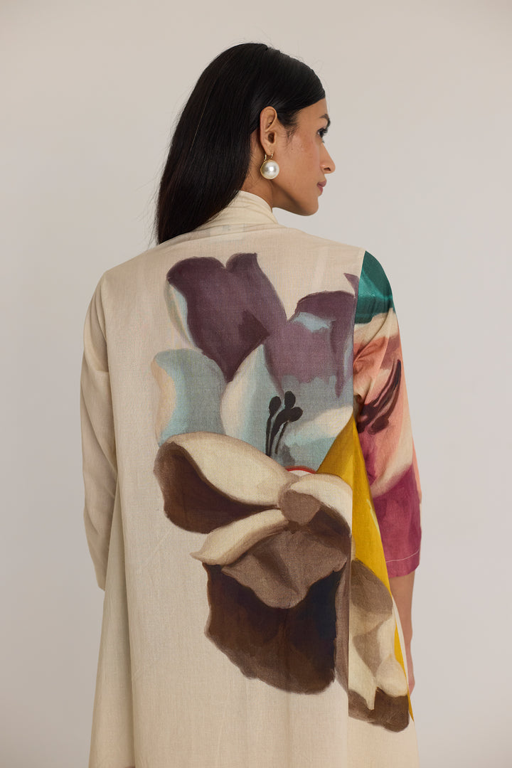 Lila Long V Neck Kurta