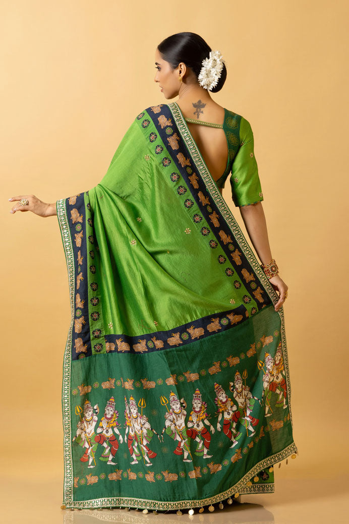 lasya shiv-parvati embroidered dupatta