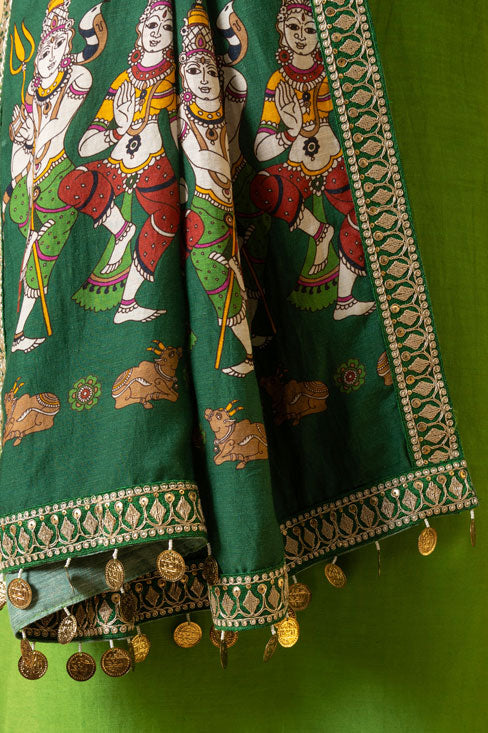 lasya shiv-parvati embroidered dupatta