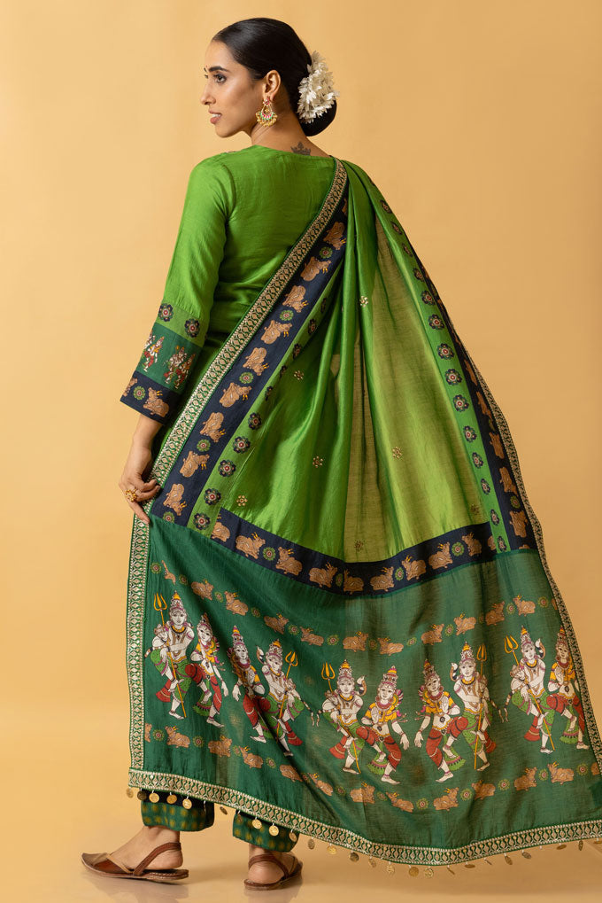 lasya shiv-parvati embroidered dupatta