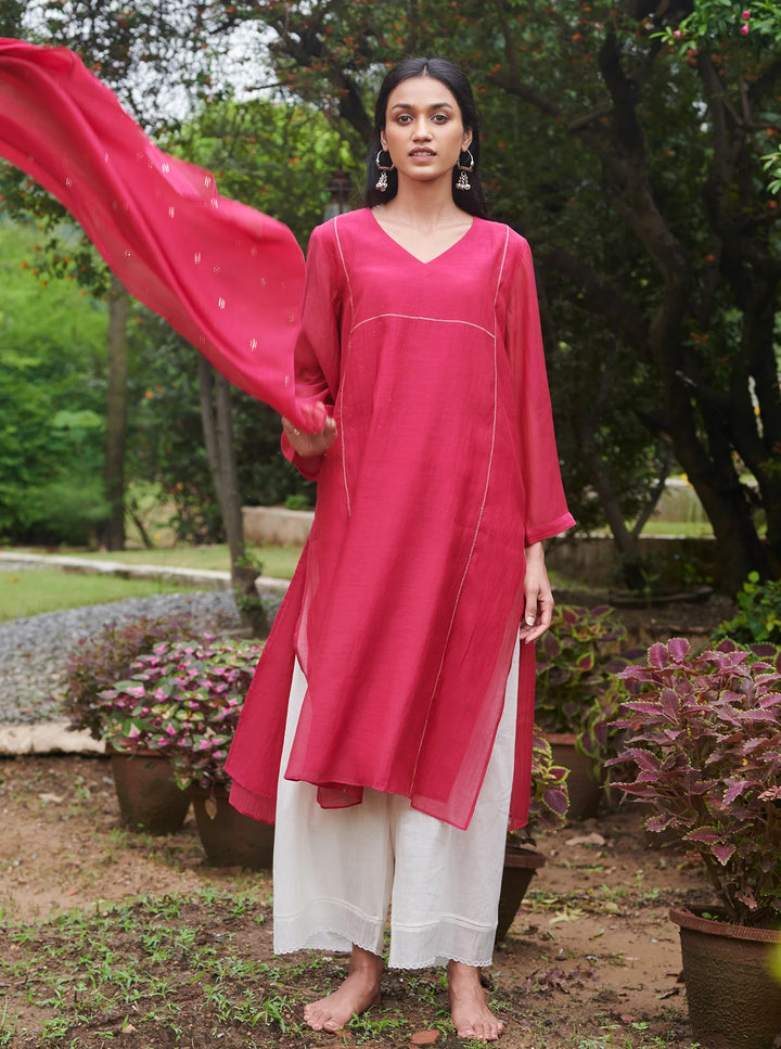 Magenta Basic Kurta Set