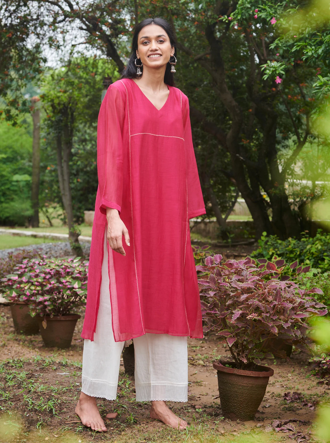 Magenta Basic Kurta Set