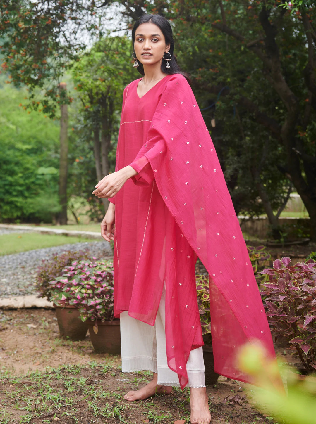 Magenta Basic Kurta Set